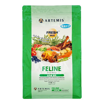 他サイト： アーテミス フレッシュミックス フィーライン 2kg 猫 フード 猫用フード キャットフード ドライ 全年齢猫用 無添加 無着色の商品画像