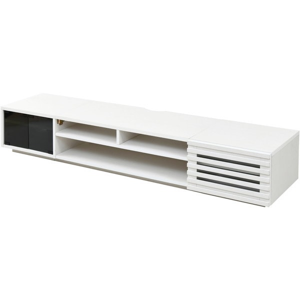 JKプラン FTV-LOWSET-GFWH ホワイト [テレビ台 ロータイプ(ガラス扉フラップ扉)] メーカー直送