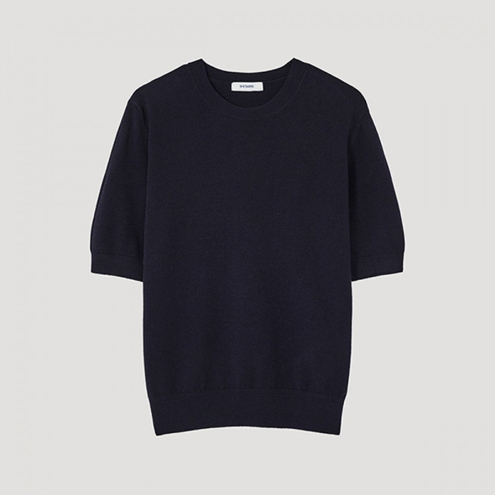 (シールズミス) ラウンドネックハーフスリーブニット_SSKPOP12600_NA