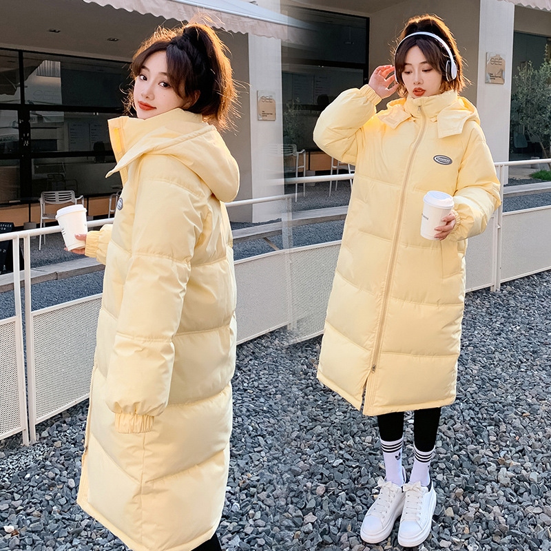 2024 新しいダウンコットンジャケット女性のミッドレングス膝上ルーズコットンジャケット肥厚コットンジャケットジャケット