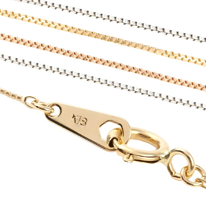 [OKKO] ベネチアンチェーン ネックレス チェーンのみ レディース 母の日ギフト 母の日のプレゼント K18 細い 幅0.45mm イエローゴールド 40cm