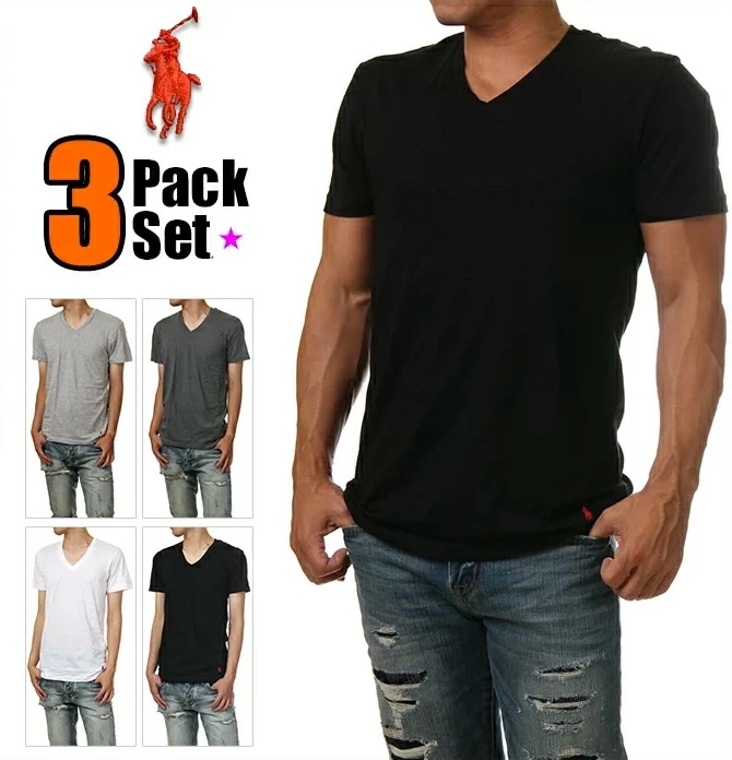 【3枚セット】ラルフローレン Vネック Tシャツ メンズ レディース キッズ 半袖 無地 大きいサイズ POLO RALPH LAUREN ポロ ラルフ インナー ビッグシルエット ビッグ ビッグサイ 6,208円