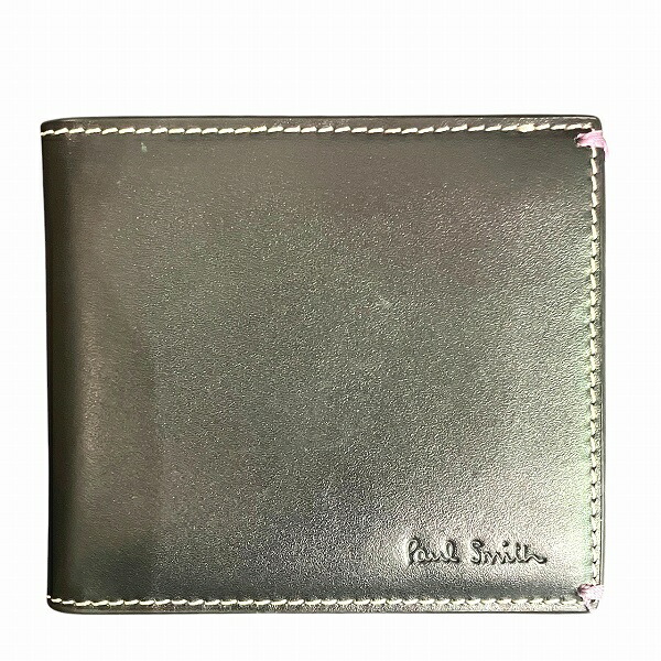 ポール・スミス ミニクーパー レザー 札入れ 2つ折り財布 メンズ【中古】
