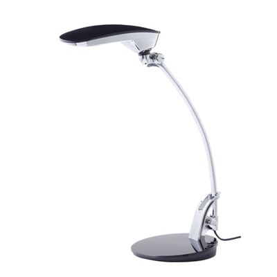 LED デスクライト 卓上スタンドライト 押スイッチ 7W 昼光色 PEX-01BK 黒 ブラック（LEDライト/おしゃれ/学習机/勉強机/作業灯/手元） 7,006円