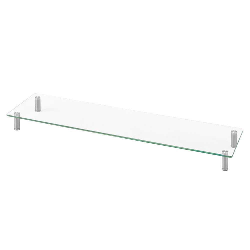 即日発送 アイリスオーヤマ デスクがスッキリするモニター台 幅100cm ガラスタイプ 収納領域の大きなワイド設計 目線が上がるので首肩の負担が軽減 インテリアになじむシンプルデザイン ほこりが溜まり