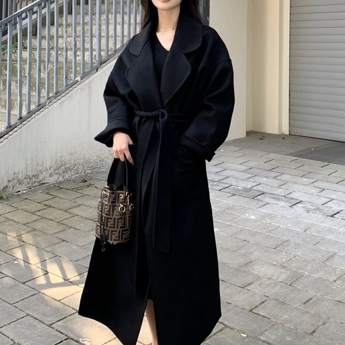 コート アウター ロング モノトーン ラージカラー チェスターコート ガウンコート ミディアム丈 袖あり 長袖 ポケット付き アウター 羽織り 大人可愛い きれいめ シンプル カジュアル lout00