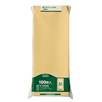 他サイト： 事務用封筒長1クラフト85g／m2 100枚入 マルアイ PN-118の商品画像