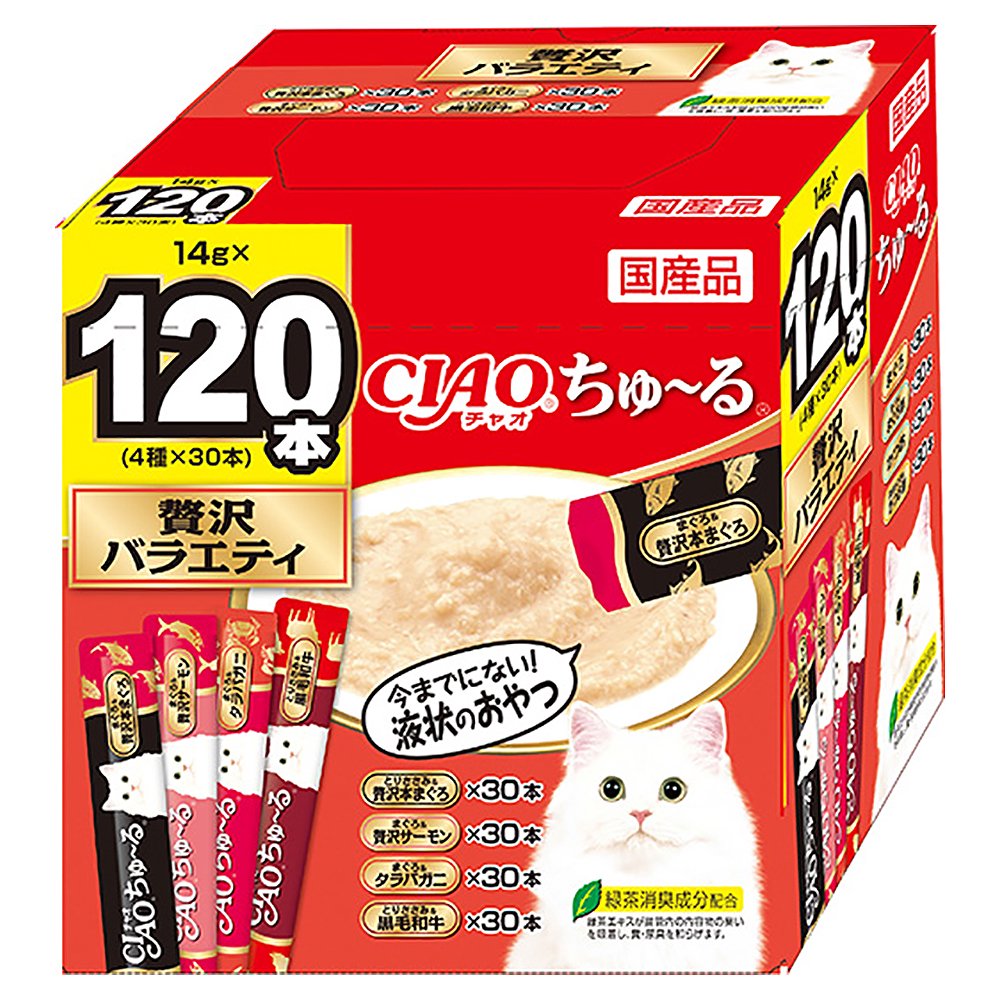 いなば CIAO ちゅーる 贅沢バラエティ 14gX120本 ちゅーる チュール 猫 CRC35―25―90―10―00
