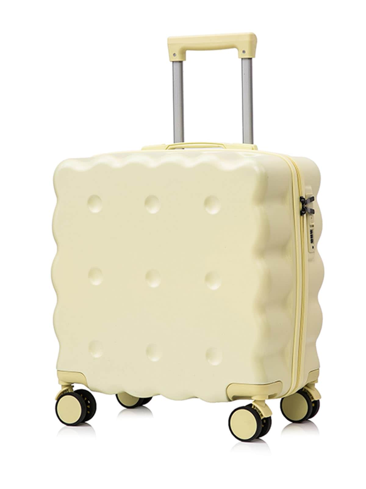 [Manatsulife] スーツケース 機内持ち込み 可愛い キャリーケース ミニサイズ おしゃれ カップホルダー付き USBポート付き 軽量 360度回転 ファスナータイプ 乾湿分離 PC材質 旅