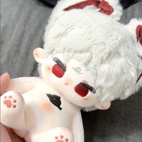 秦彻の属性綿人形cmドール男の子用着せ替え可能かわいい刺繍入り白髪人形綿人形