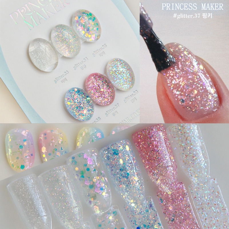 [YOGURT NAIL] 【PRINCESS MAKER】美しいグリッター新作ジェル6色セット/どこでも活用可能なコレクション