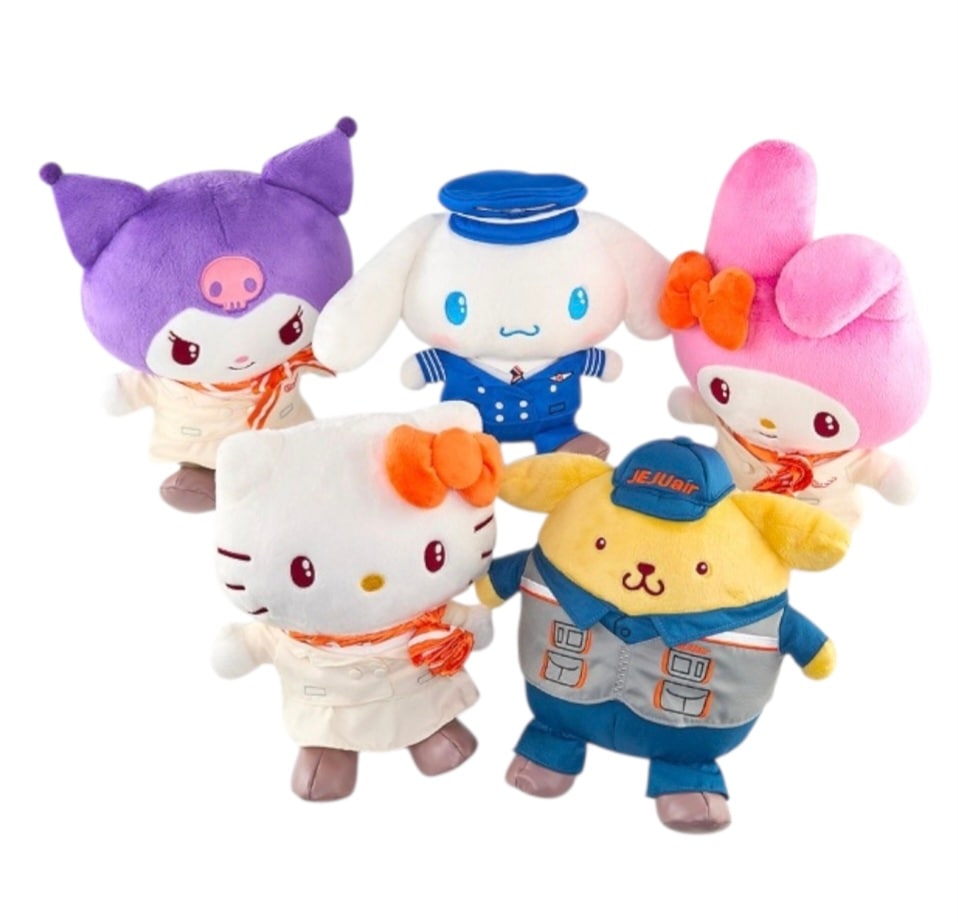 済州航空Xハローキティキャラクターズ ぬいぐるみ(大)