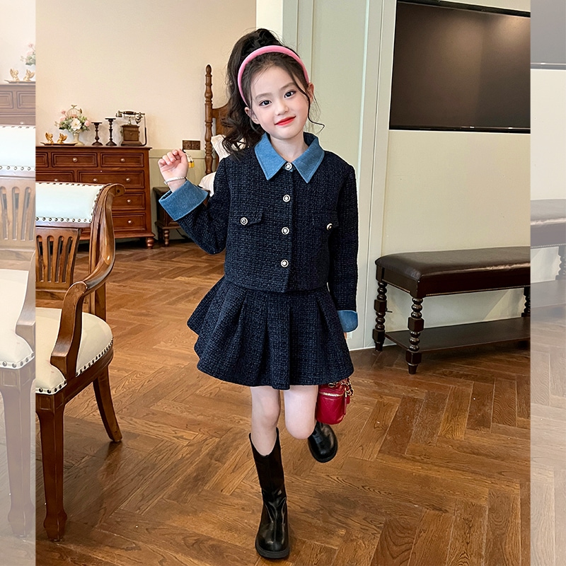 1色100-160CM韓国子供服女の子セットダウンインナーキッズウェア秋冬新作キッズベビー2点セット