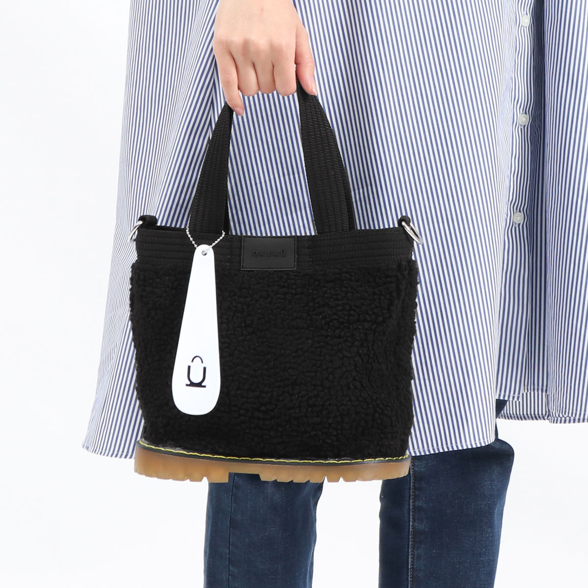 メガ割限定セール！セール 2WAYミニトート バッグ ショルダー 斜めがけ 自立 シューズ型 日本製 DB-1TYPE