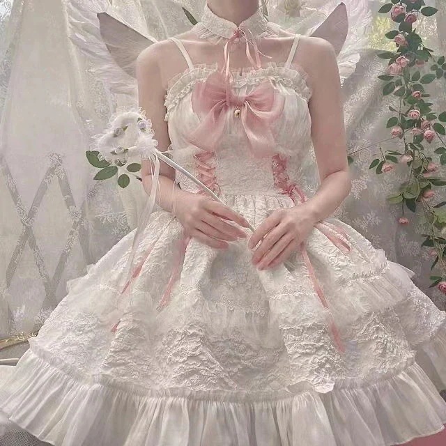ロリータ洋装 キャミソールワンピース ワンピース 長袖ワンピース メイド服/コスプレ/ゴスロリ/かわいい/ハロウィン/ワンピース 半袖 今年も人気和服コスチュームコスチューム