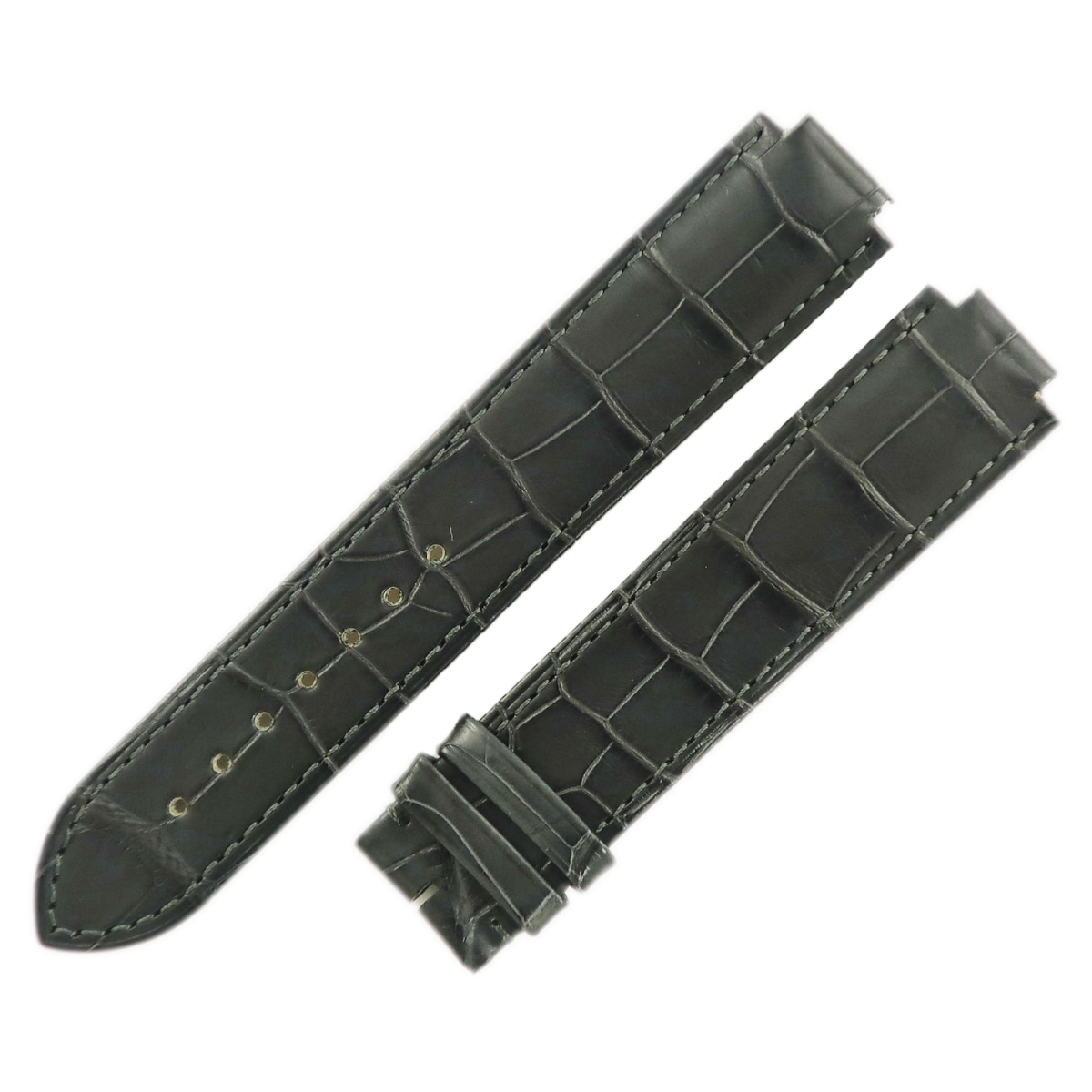バロンブルーLM用 クロコバンド メンズ 純正 クロコ 尾錠用 替え ベルト ストラップ 19ｍｍ 灰色 3年保証 25,812円