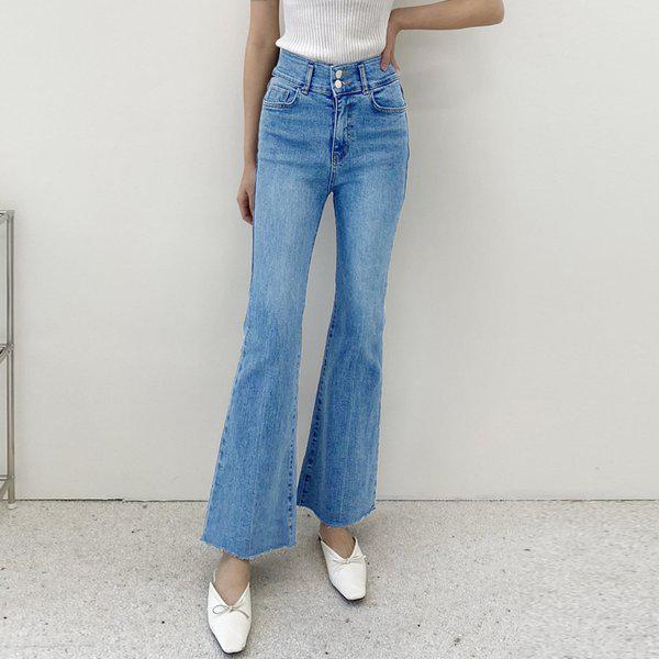 マインフロー 女性ジーンズ デニム ブーツカット HY 671 ツーボタン ブーツカット