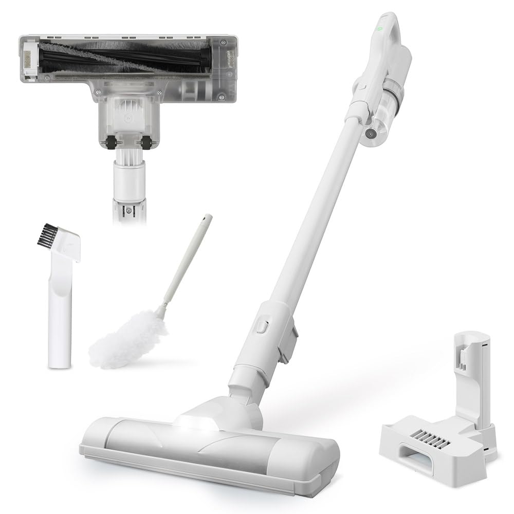 【シリーズ累計販売20万台突破】アイリスオーヤマ コードレス掃除機 マジカリーナ サイクロン式 置くだけ簡単充電 吸引力持続 AZ-SCD-123P-W 【超軽量1.1】