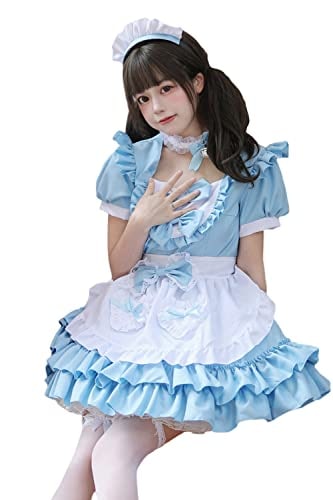 [] メイド服 ゴスロリ 人気 4色展開 鈴付き首飾り ピンク ブルー レッド ブラック ワンピース ハロウィン 仮装 レディース 可愛い ロリータ コスプレ 半袖 蝶結ぶ パーティー イベント 演出 4,812円