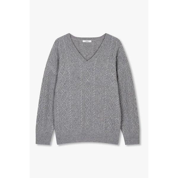 [MEN] ケーブル編みVネックプルオーバーニット9155452C04083 21,895円