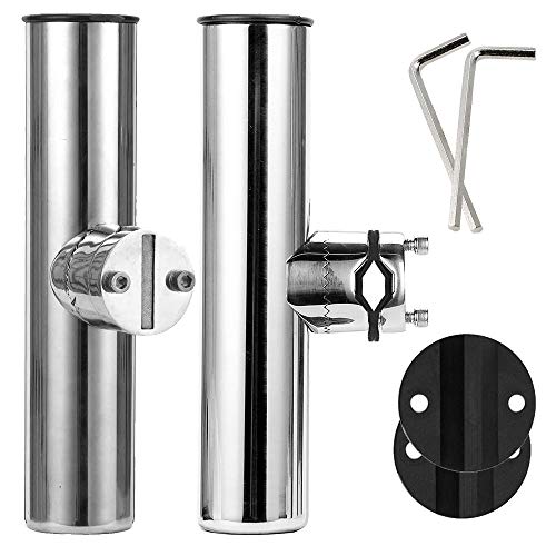 QISHUO ステンレス ロッドホルダー 船 ロッドホルダー 船用 ボード 原付　ロッドポスト 竿立