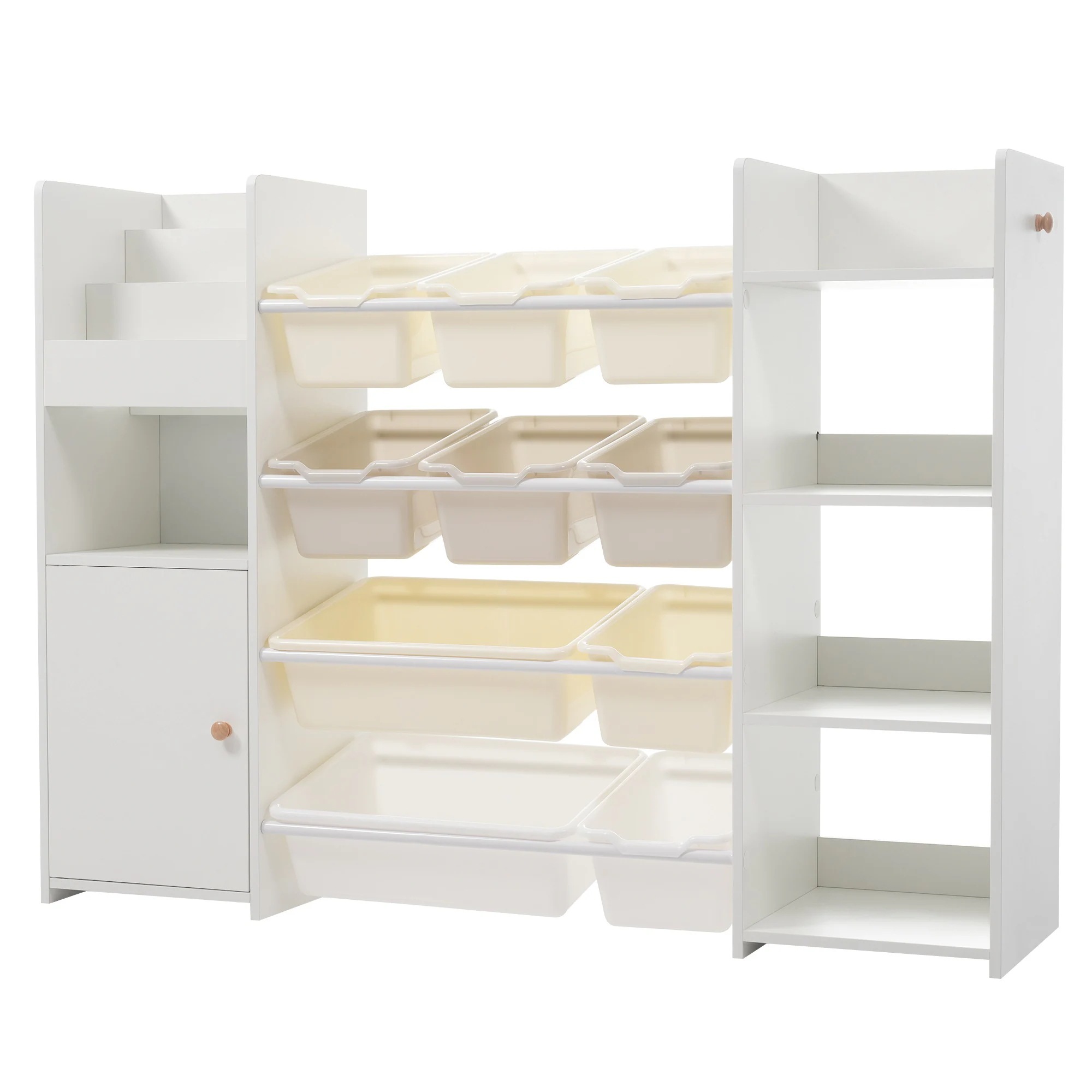 【安心保証】おもちゃ収納 ラック おもちゃ箱 絵本棚 収納ラック 大容量 ワイドタイプ 組立カンタン おしゃれ 子ども ボックス 引き出し 玩具箱 ナチュラル 新生活 ランドセルラック 本棚 こども 11,625円