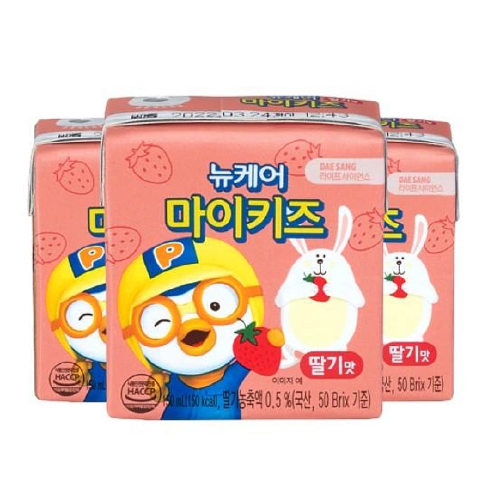 韓国-KMEAL-デサンウェライプ ニューケア マイキッズ イチゴ味 150mlx24パック バランス 栄養食 バラン食 簡単代わり