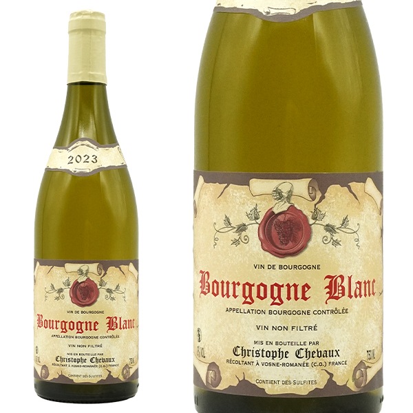 ブルゴーニュ シャルドネ 2023 蔵出し作品 ドメーヌ クリストフ シュヴォー元詰 AOCブルゴーニュ ブラン 白ワイン 辛口Bourgogne Chardonnay 2023 Domain