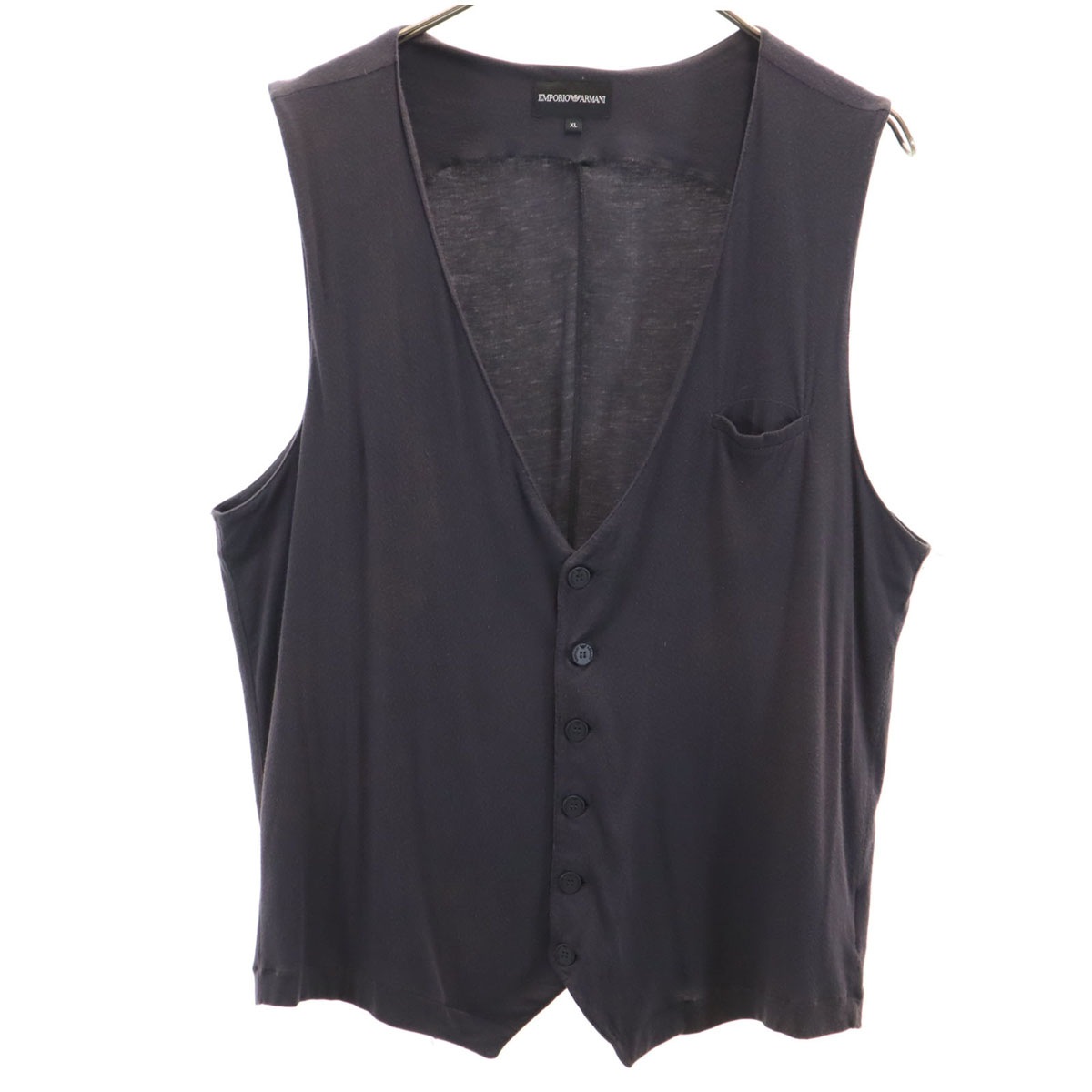 Vネック ベスト XL チャコールグレー レディース 古着