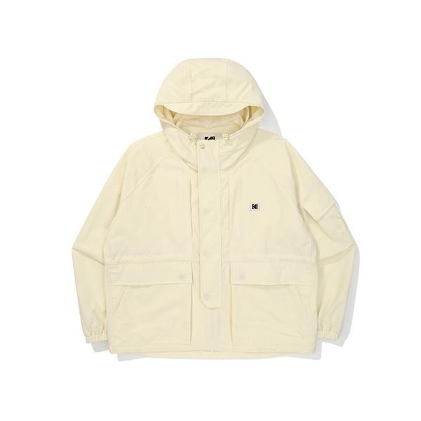 [公式] リネンライク ベーシック フード クロップ ジャケット ウーマン IVORY