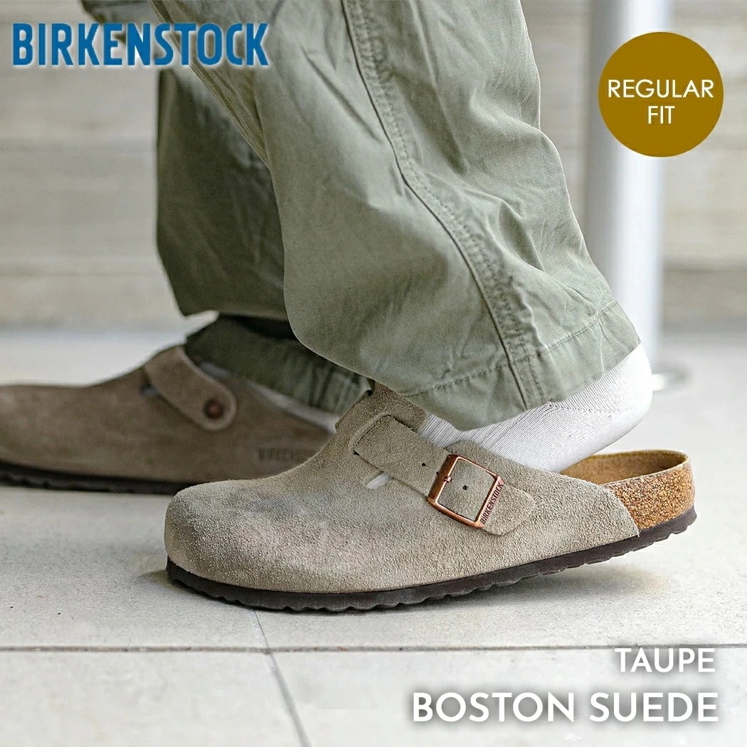 BIRKENSTOCK BOSTON SUEDE ( REGULAR FIT ) TAUPE ビルケンシュトッ