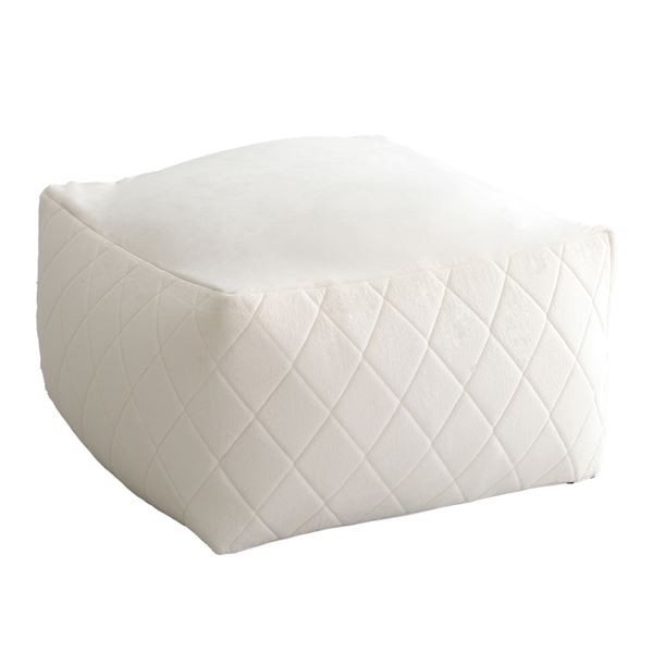 ビーズクッション 約幅83cm 四角 XLサイズ ホワイト 日本製 洗える カバー付 伸縮性 大人かわいいインテリア リビング ソファー