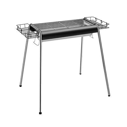 ポータブルBBQグリル チャコールラック アウトドア ピクニック バーベキュー オーブン アルミニウム合金 折りたたみ式 バーベキューラック 高さ調節可能