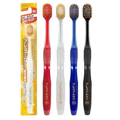 他サイト： エビス プレミアムケアハブラシ 6列レギュラー かため色 3本組 (色おまかせ)の商品画像