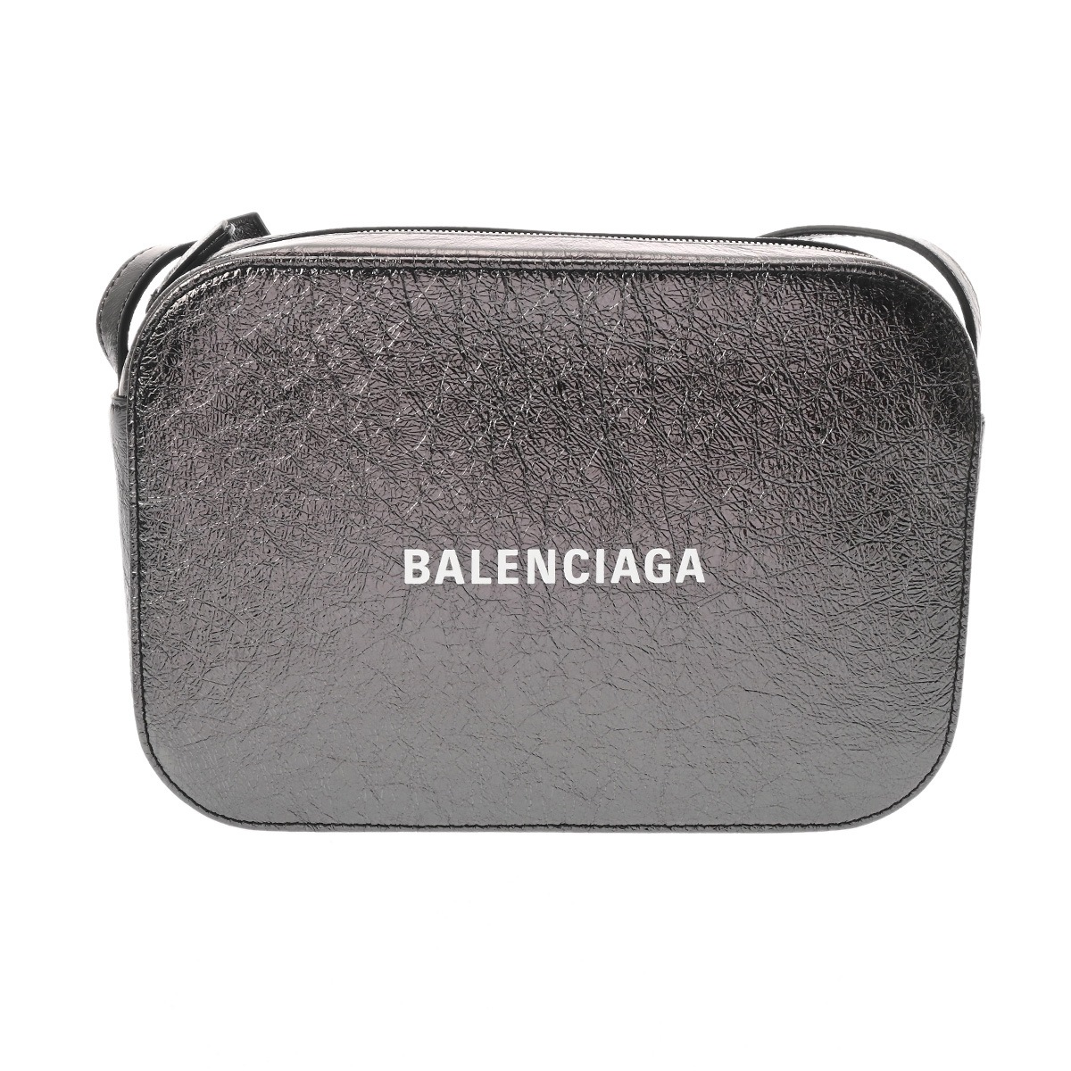 エブリディ カメラバッグ シルバーメタリック レディース レザー ショルダーバッグ 新同 中古 銀蔵