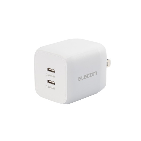 MPA-ACCP4245WH USB Type-C 充電器 PD PPS対応 合計出力45W Type C2 折りたたみプラグ 小型 軽量 ホワイト メーカー直送