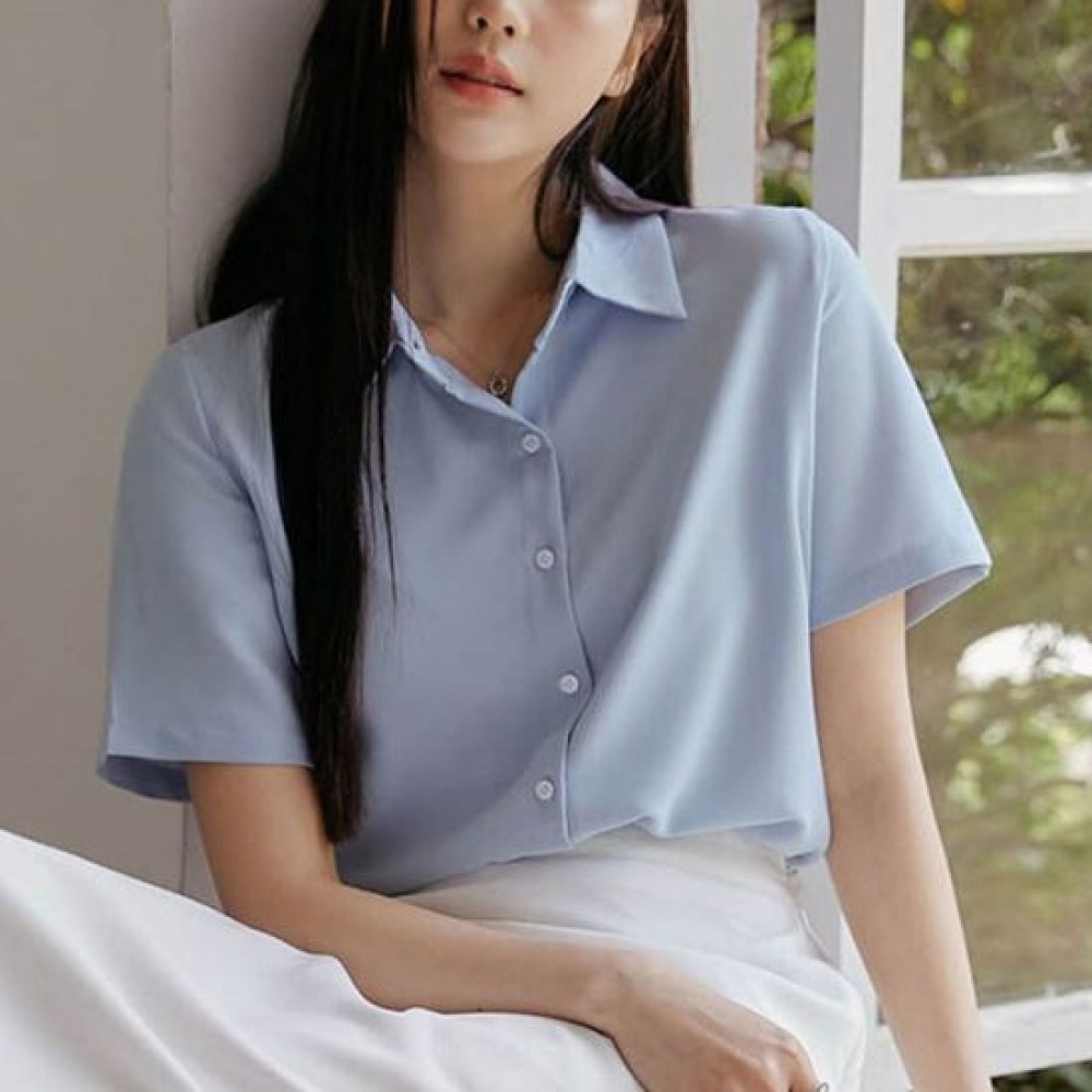 ショップアン 女性 形カバー 半袖 シャツ ブラウス WON-WBL-WE36945