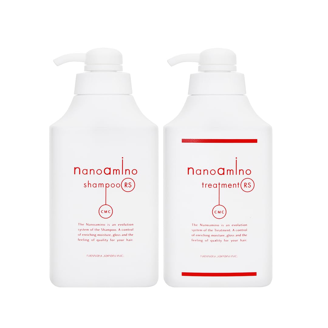 NANOAMINO サロン専売品 美容師 アミノ酸 ダメージ補修 ナノアミノ RS さらさらタイプ なめらか 大容量 シャンプー&トリートメントセット 1000ml/1000gセット(ポンプ)