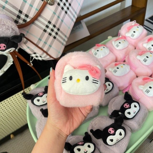 メガ割-新しいキティ クーロミ イヤホン ケース 小銭入れ 保存袋 ジッパーバッグ ペンダント