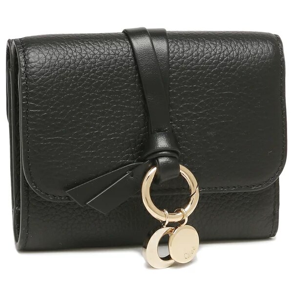 三つ折り財布 アルファベット ミニ財布 ブラック レディース CHC21WP945F57 001