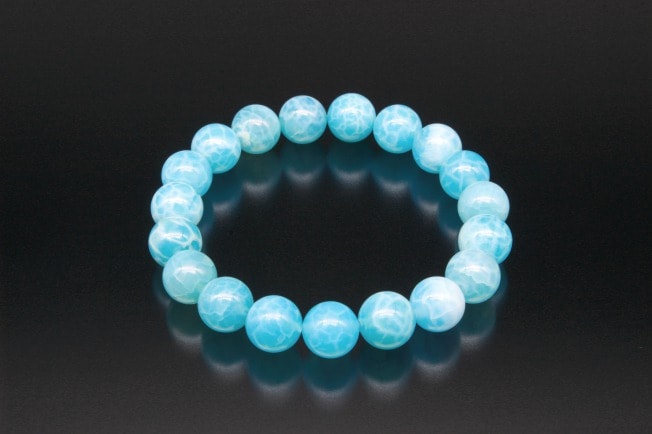 新美ラリマーブレス　ラリマー風クォーツァイト ブレスレット メンズ レディース 効果 ハンドメイド 浄化 種類 意味 アクセサリー