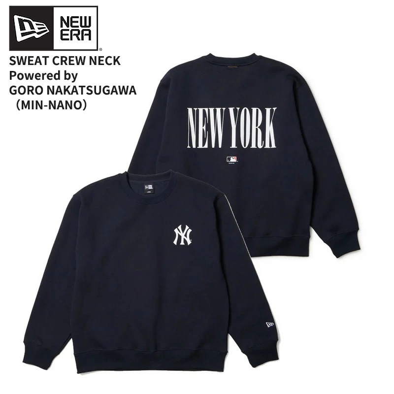 ニューエラ トレーナー NEW ERA 裏起毛 オーバーサイズド スウェット クルーネック Powered by GORO NAKATSUGAWA（MIN-NANO）MLB 14705957