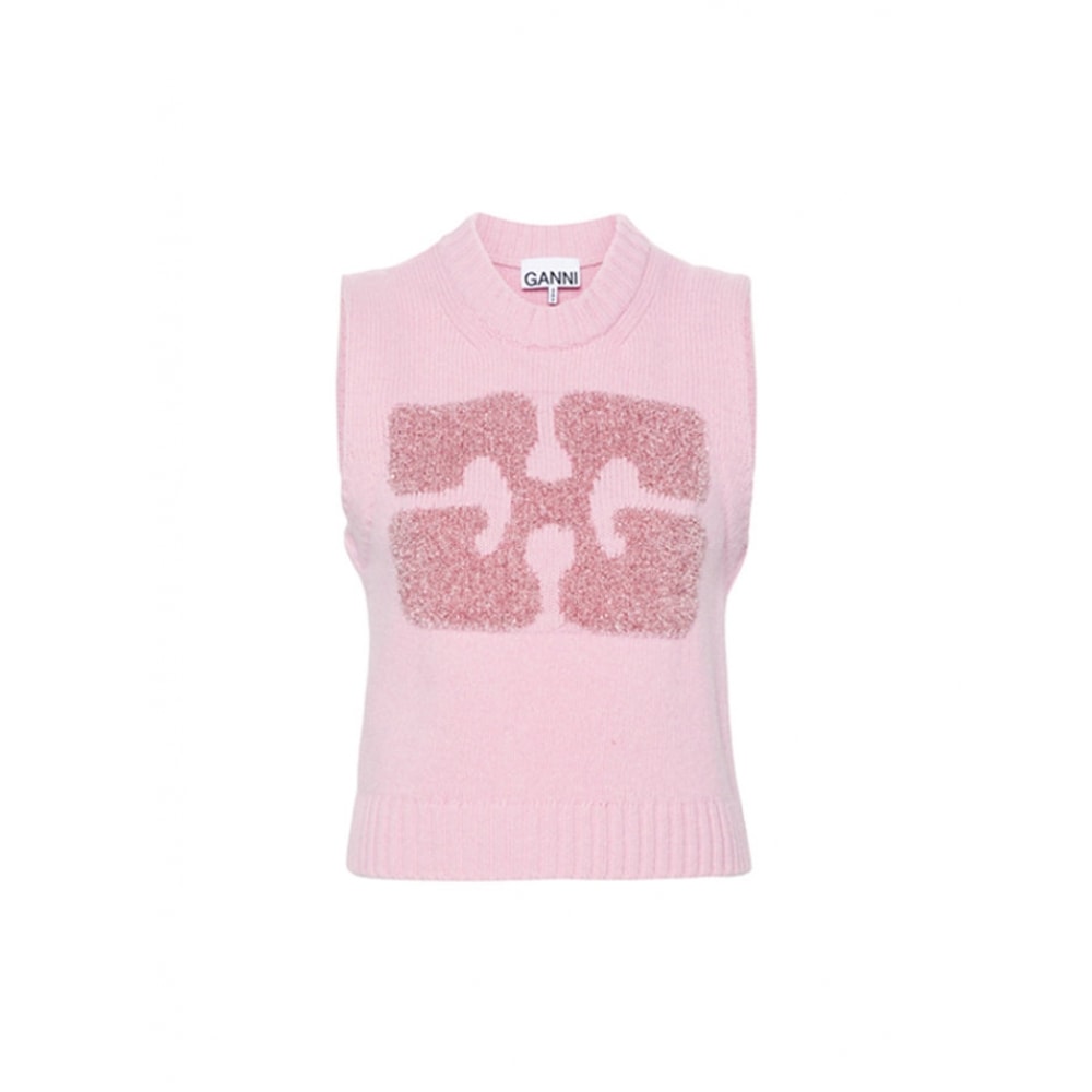 ガニピンクグラフィックウールミックスベスト K2217 392