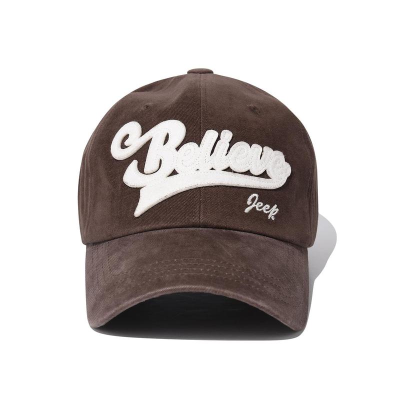 [] 25FW 秋の新商品（共用）ビリーブアップリケボールキャップ JQ4GCU171