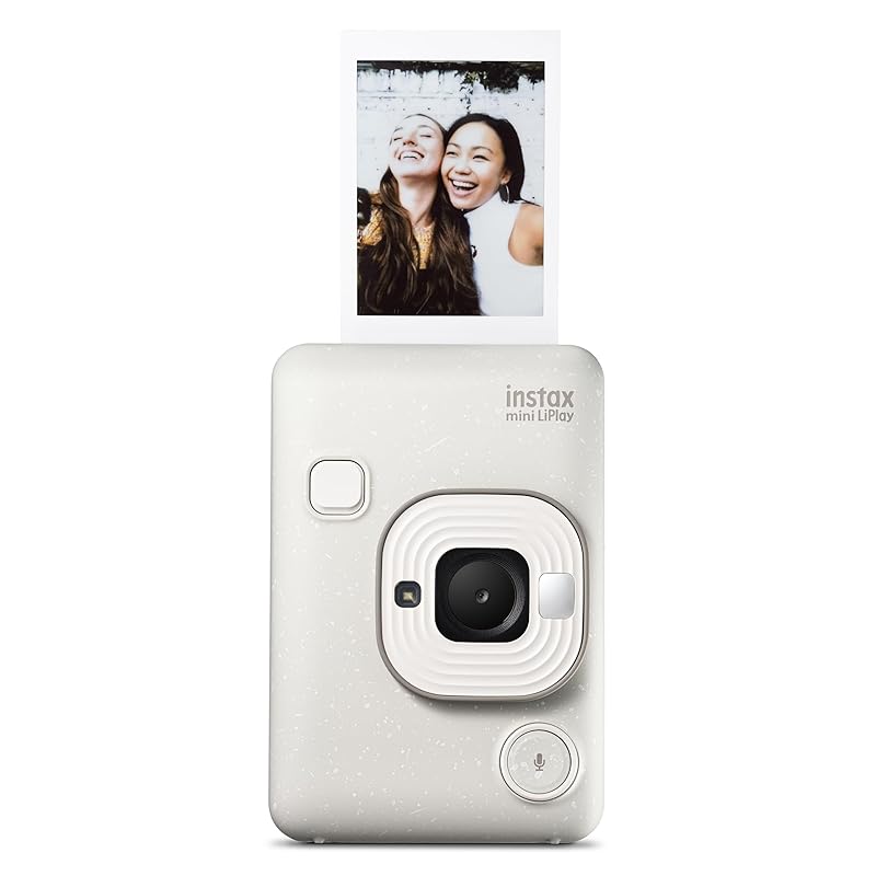 富士フイルム(FUJIFILM) クリスマスプレゼント お年玉ギフト チェキ インスタントカメラ/スマホプリンター instax mini LiPlay ホワイト INS LIPLAY C WHITE