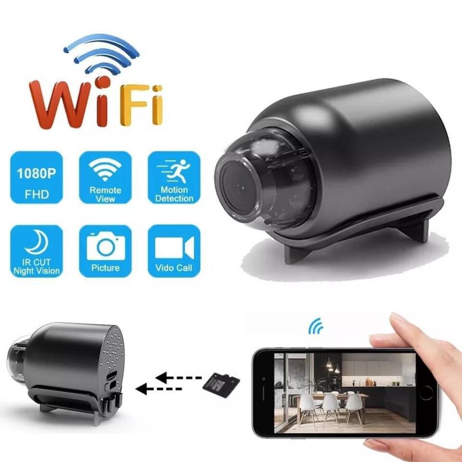 遠隔確認機能付きスマート防犯カメラ【Wifi 防犯カメラ】カメラ WiFi MINI 小型 配線が必要 高画質 リアルタイム遠隔確認 高画質