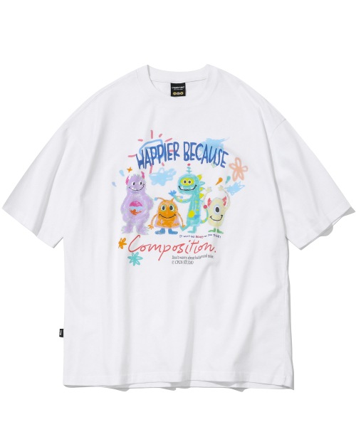 CPGN スタジオ DTP ハッピーデイショートスリーブ T シャツホワイト