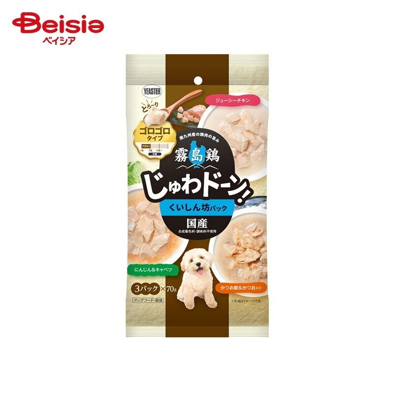イースター 霧島鶏 じゅわドーン！ ゴロゴロ くいしん坊パック （70g×3）×20個 ペット