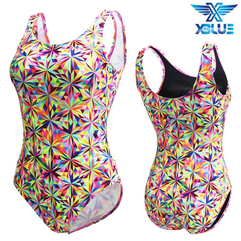 レディースアクアワンピース水着 女性 水泳 耐塩素性 ハイアクティブ 水着 XBL-0021-33