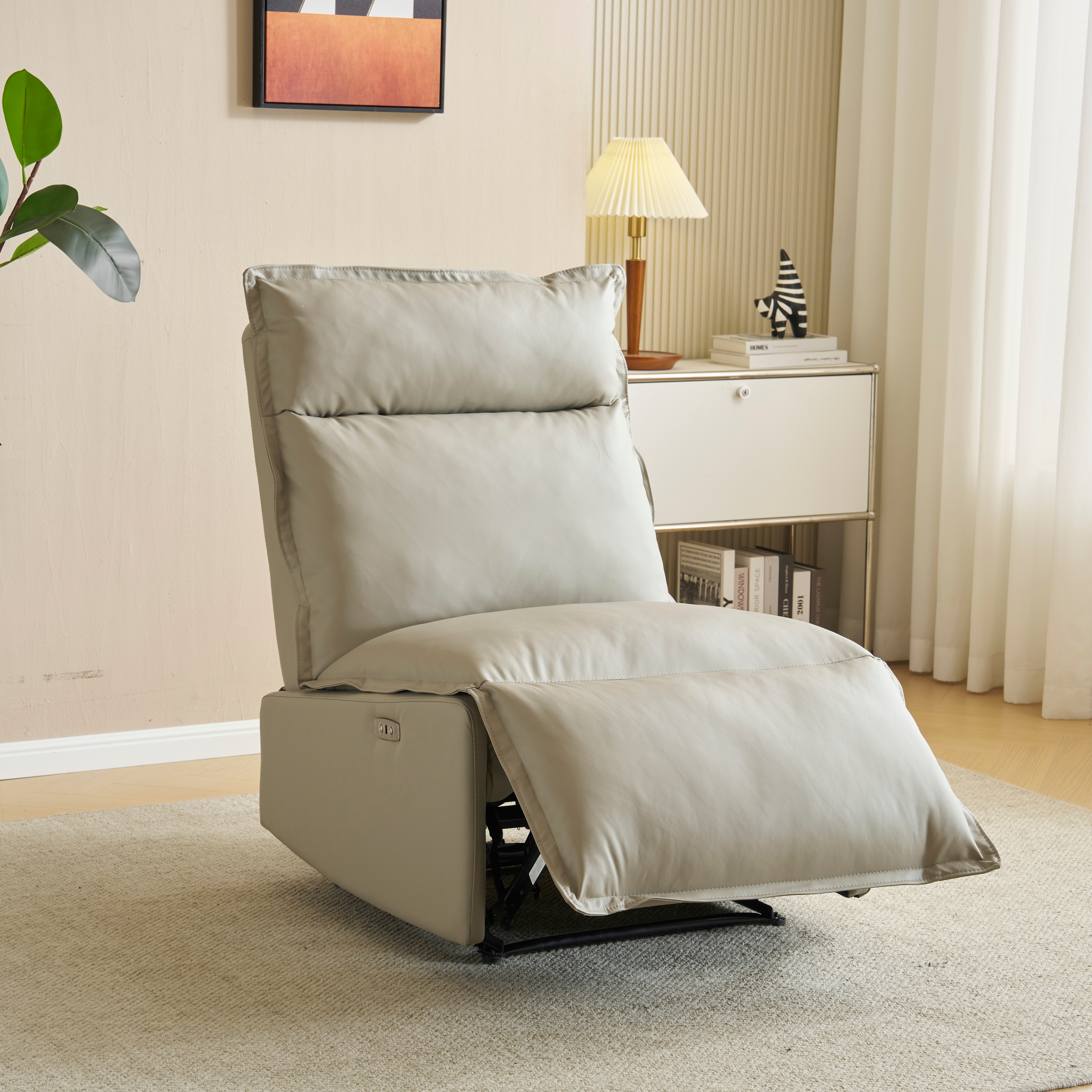 2025新入荷！【早割り】リクライニングソファー 肘掛けなし 電動リクライニングソファ オットマン一体型 1人掛け USBポート付き 電動ソファ モーションソファー 耐圧分散 電動ソファー ス【Tim